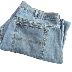 Open Trails Mens Jeans 40x30(38x29) Light Wash Denim Straight Fit Cotton